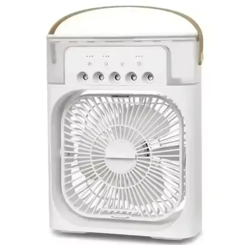 Portable Fan Air Conditioners USB Electric Fan Air Cooler LED Night Light Water Mist Fun 3 in 1 Air Humidifier for Home