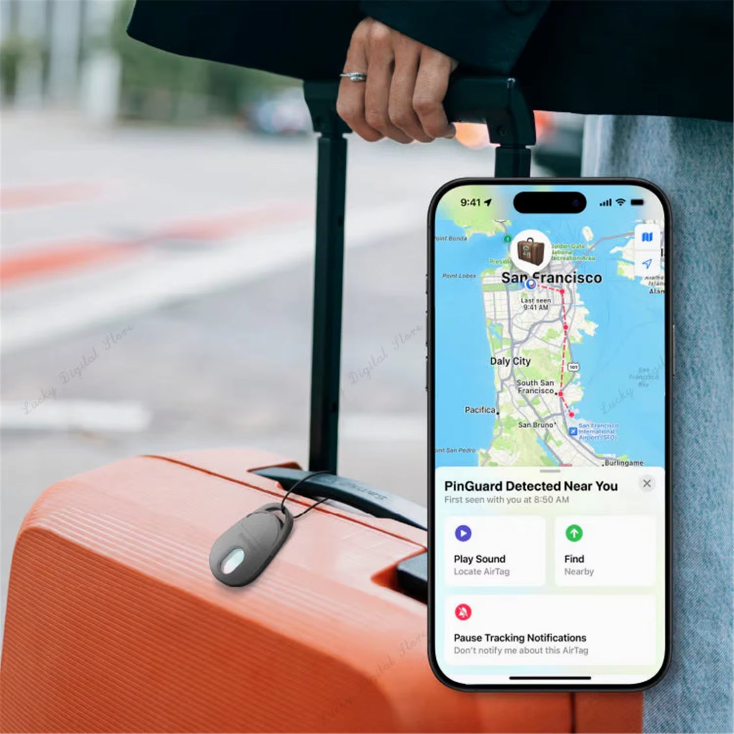MOMAX PinGuard: Smart Tracker & Hidden Camera Detector with Apple Find My Integration