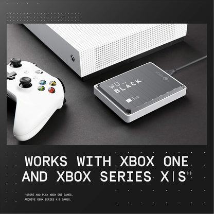 4TB P10 Game Drive for Xbox - 1-Month Xbox Game Pass, Portable External Hard Drive for On-The-Go Access to Your Xbox Game Library - WDBA5G0040BBK-WESN