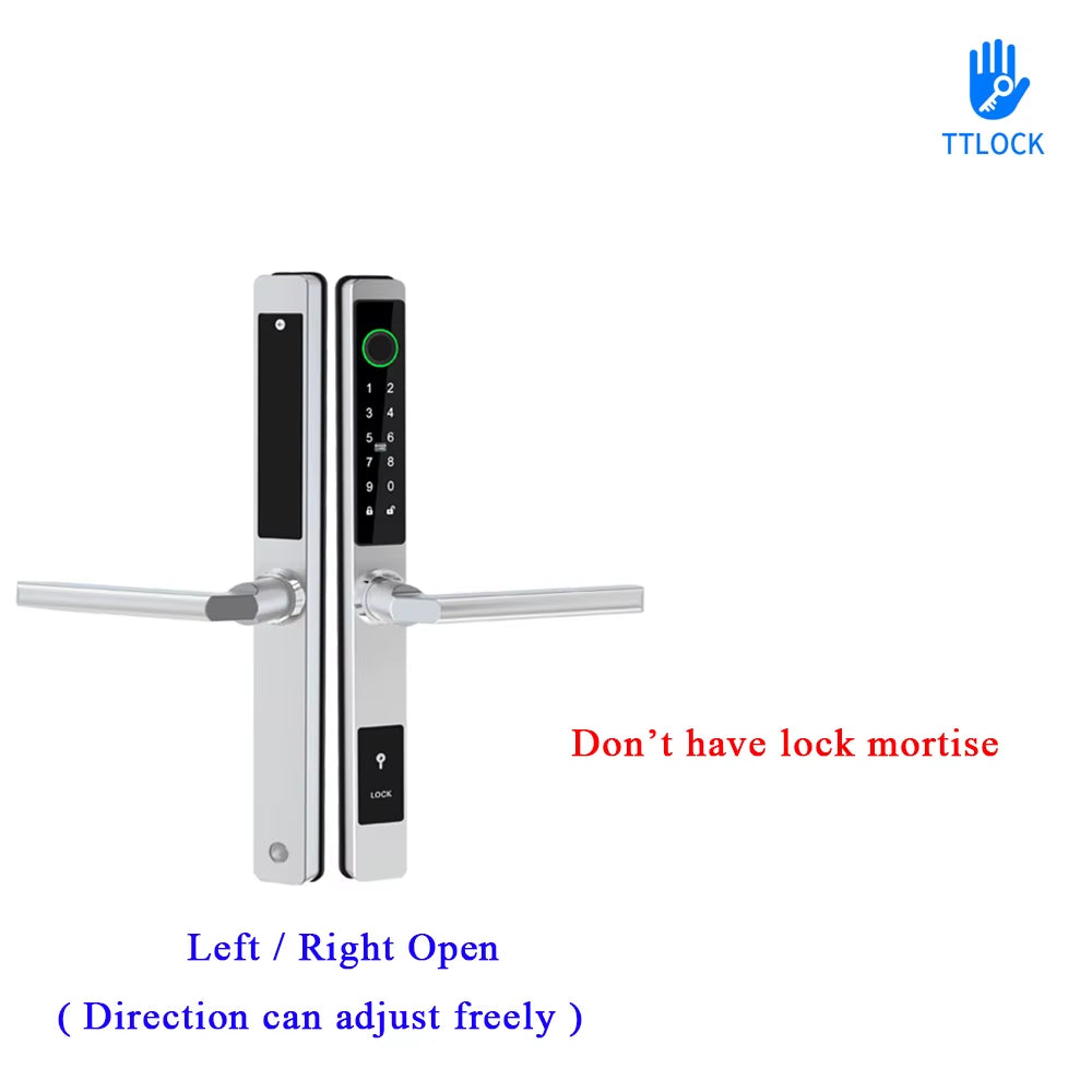 Waterproof Smart Lock – Fingerprint, Password & Card Access for Sliding Doors